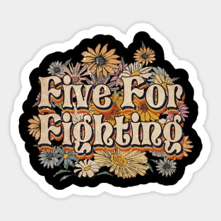 Personalized Fighting Name Birthday Five For 70s 80s 90s Styles Sticker